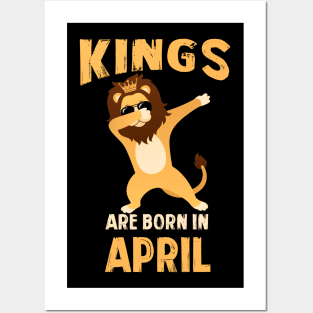 Cute King Are Born In April T-shirt Birthday Gift Posters and Art